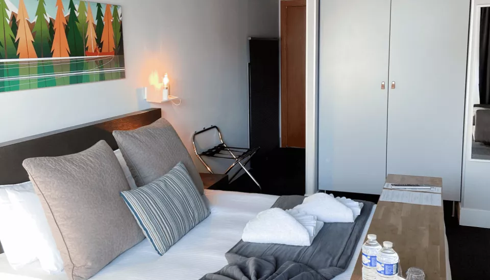 Photo de la chambre confort la Mont Blanc des Suites du Lac à Aix les Bains.